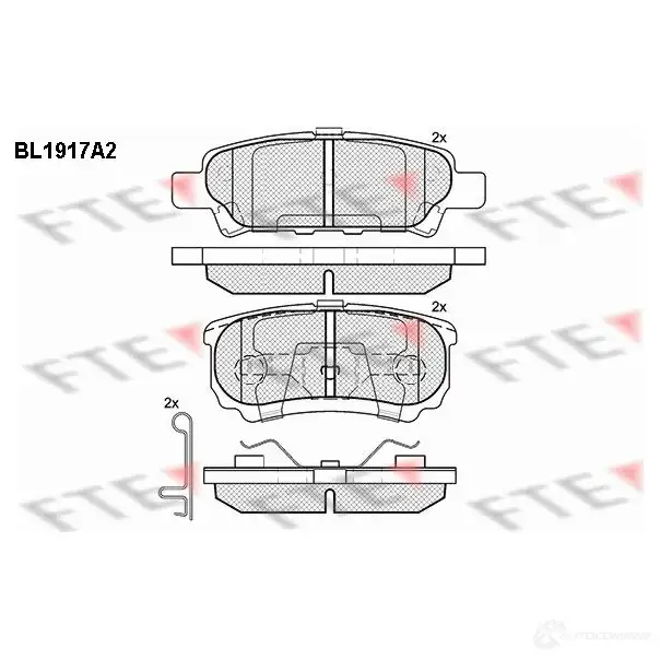 Тормозные колодки дисковые, комплект FTE 24015 605020 BL1917A2 240 14 изображение 0