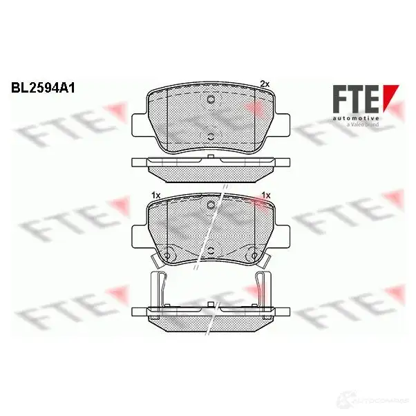 Тормозные колодки дисковые, комплект FTE 24886 248 85 BL2594A1 605770