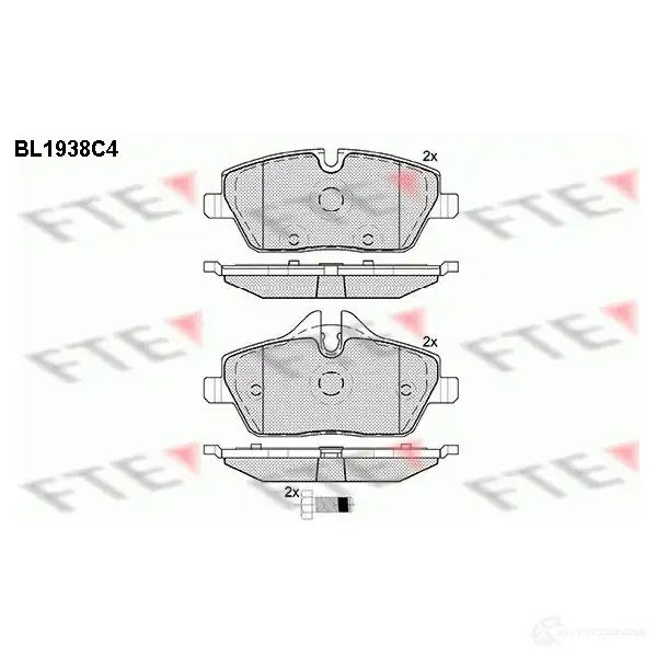 Тормозные колодки дисковые, комплект FTE 23916 BL1938C4 605047 2391 5 изображение 0