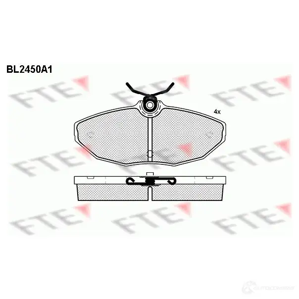 Тормозные колодки дисковые, комплект FTE 605607 BL2450A1 2 4190 D944-7845