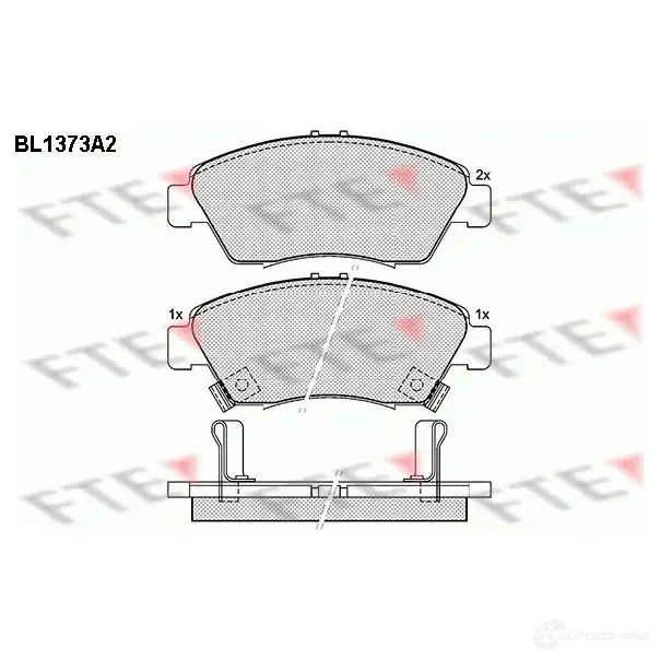 Тормозные колодки дисковые, комплект FTE BL1373A2 2169 4 604437 21695 изображение 0