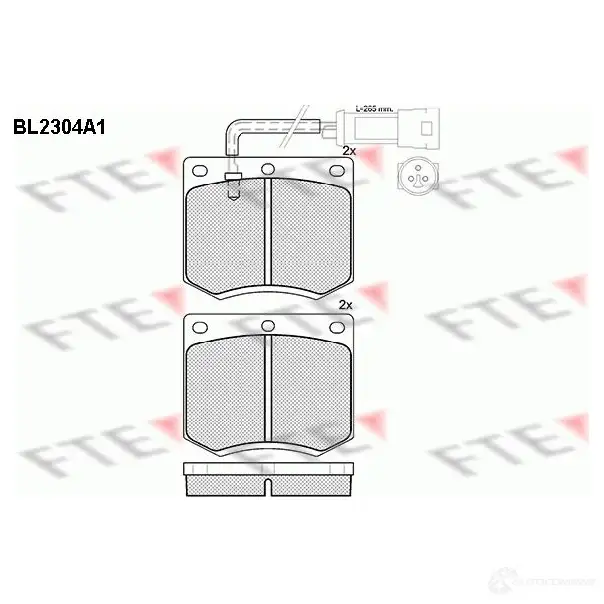 Тормозные колодки, комплект FTE 20793 605449 204 91 bl2304a1