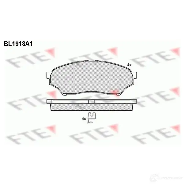 Тормозные колодки дисковые, комплект FTE 2 3487 BL1918A1 D1218-8339 605021 изображение 0