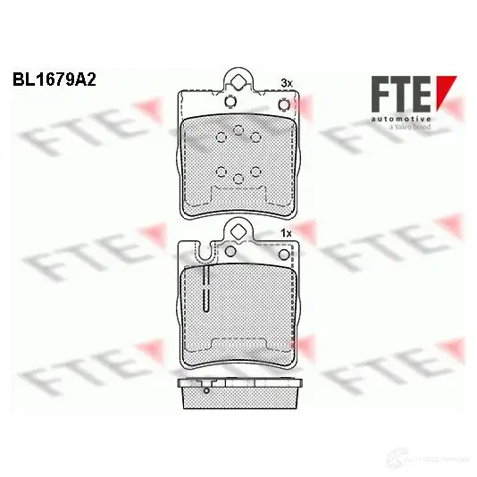 Тормозные колодки дисковые, комплект FTE BL1679A2 2189 8 604697 21899