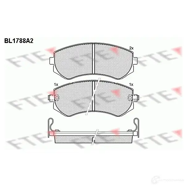Тормозные колодки дисковые, комплект FTE 604845 235 02 BL1788A2 23503 изображение 0