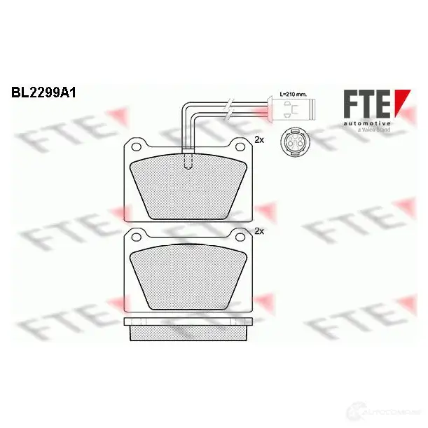 Тормозные колодки, комплект FTE 605444 bl2299a1 2075 4 20762