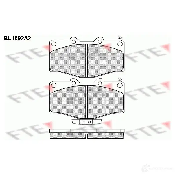 Тормозные колодки дисковые, комплект FTE 21 681 604714 21784 BL1692A2 изображение 0