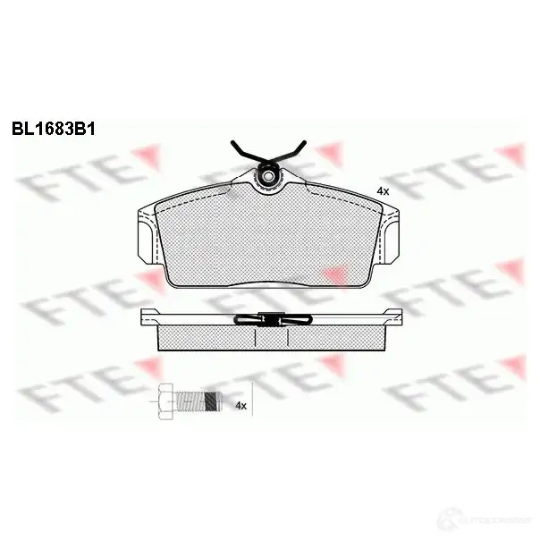 Тормозные колодки дисковые, комплект FTE BL1683B1 2 3093 23463 604703 изображение 0