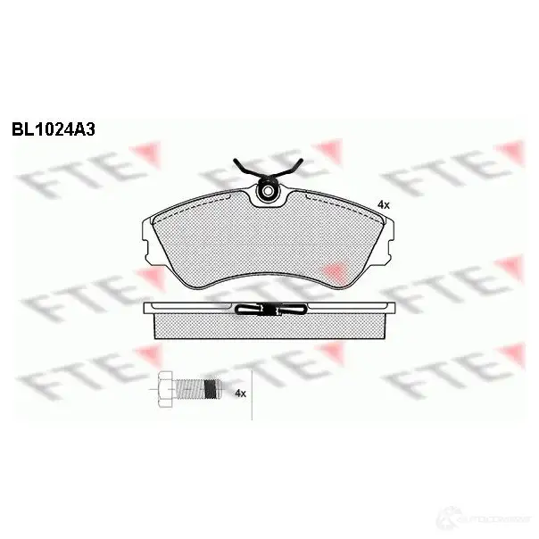 Тормозные колодки дисковые, комплект FTE BL1024A3 20124 604071 201 18