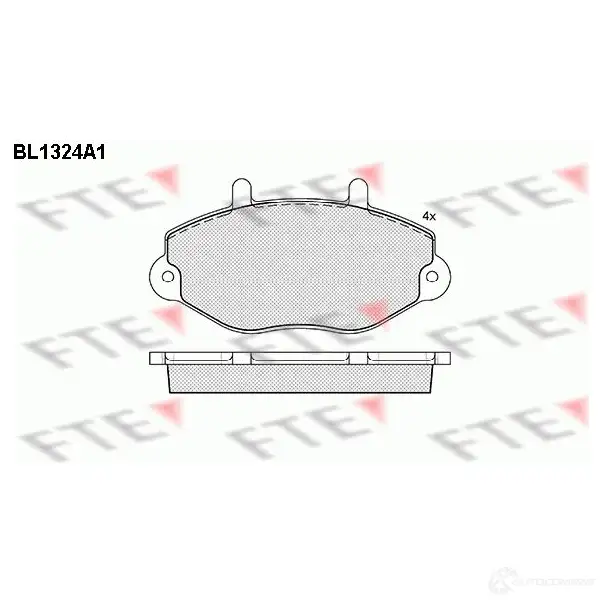 Тормозные колодки дисковые, комплект FTE BL1324A1 604376 DQYXD 214 69