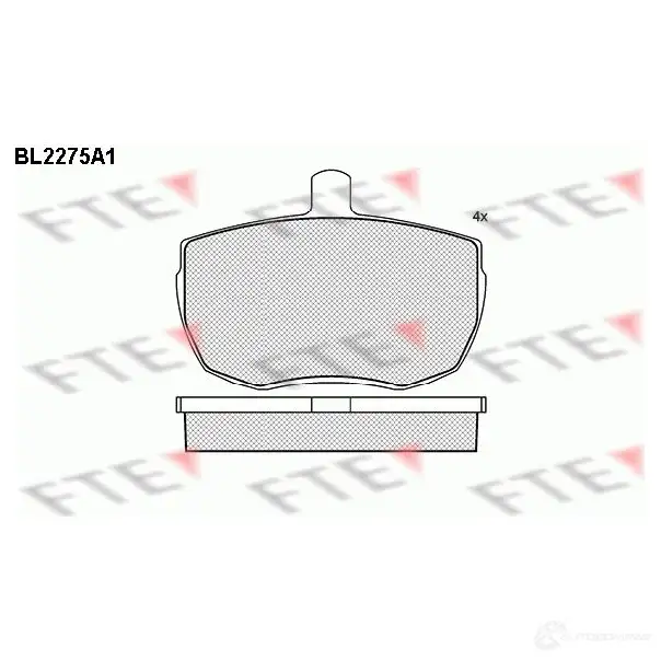 Тормозные колодки дисковые, комплект FTE BL2275A1 20 359 605430 20608 изображение 0