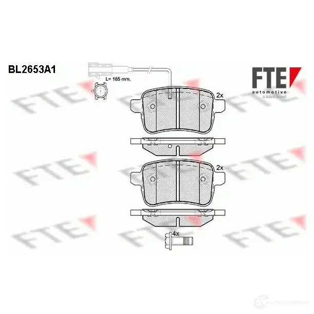 Тормозные колодки дисковые, комплект FTE 605837 BL2653A1 25157 2 5156
