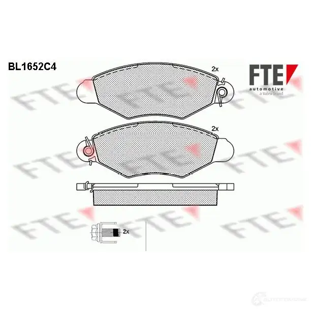 Тормозные колодки дисковые, комплект FTE 604666 21 978 BL1652C4 21979 изображение 0