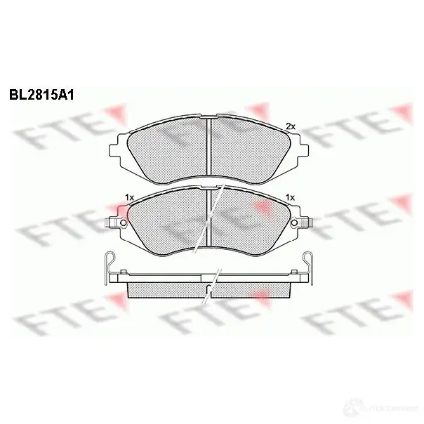 Тормозные колодки дисковые, комплект FTE 606013 25 065 25066 BL2815A1