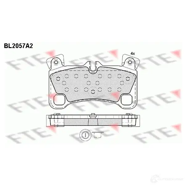 Тормозные колодки дисковые, комплект FTE BL2057A2 24614 605187 2429 6