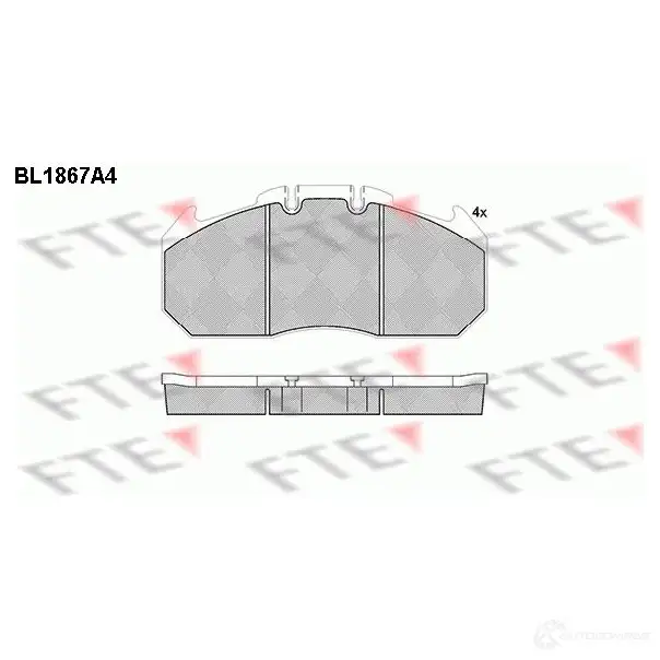 Тормозные колодки, комплект FTE bl1867a4 D1310-8425 604949 2913 1 изображение 0