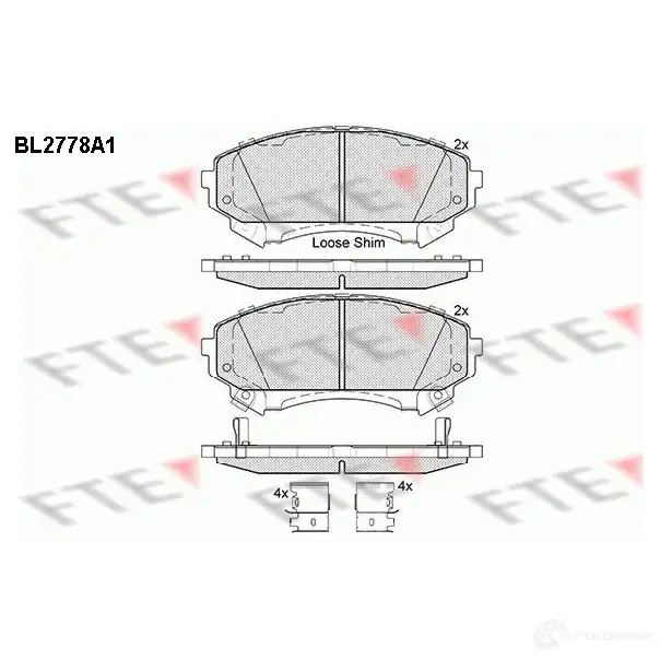 Тормозные колодки дисковые, комплект FTE BL2778A1 24941 2 4940 605975 изображение 0