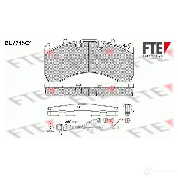 Тормозные колодки, комплект FTE bl2215c1 291 69 605361 29177