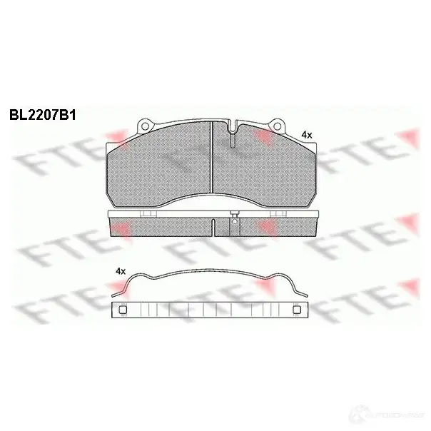 Тормозные колодки, комплект FTE bl2207b1 29176 291 43 605339