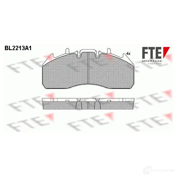 Тормозные колодки дисковые, комплект FTE 29 174 BL2213A1 29204 605353