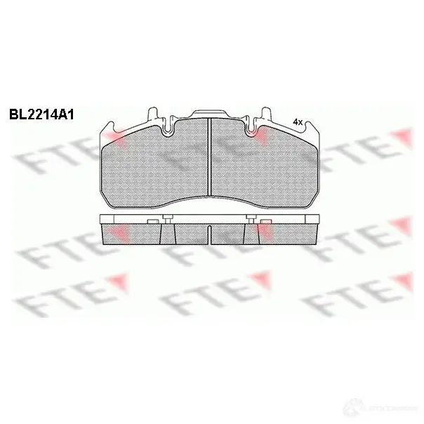 Тормозные колодки дисковые, комплект FTE 29 173 605356 BL2214A1 29203