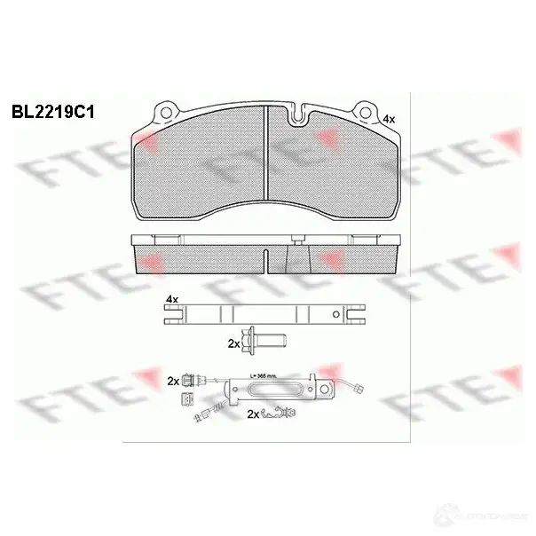 Тормозные колодки, комплект FTE 605370 bl2219c1 2914 7 29181 изображение 0