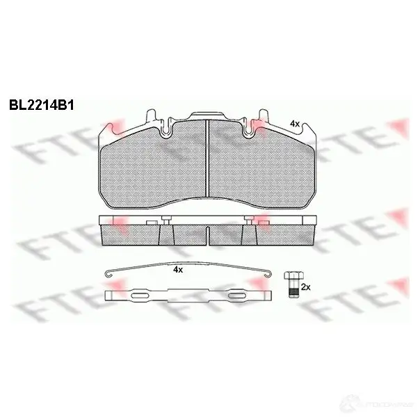 Тормозные колодки дисковые, комплект FTE 605357 BL2214B1 29203 29 173 изображение 0