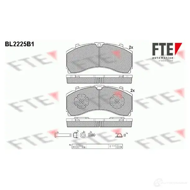 Тормозные колодки дисковые, комплект FTE 29247 BL2225B1 292 46 605384 изображение 0