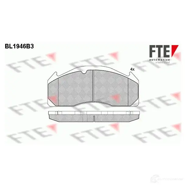 Тормозные колодки дисковые, комплект FTE BL1946B3 291 25 29222 605066