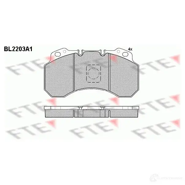 Тормозные колодки, комплект FTE WCBIY5 605330 bl2203a1 29 100