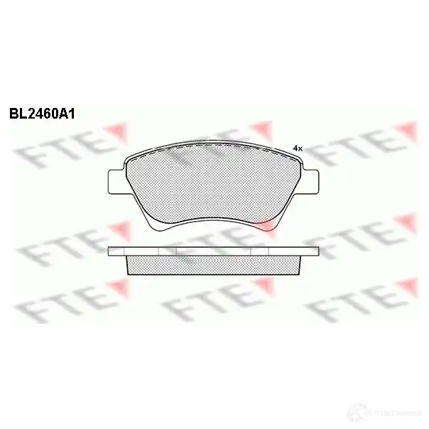 Тормозные колодки дисковые, комплект FTE BL2460A1 2393 0 5A67M 605617 изображение 0