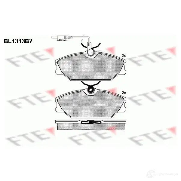 Тормозные колодки дисковые, комплект FTE 604361 20 916 20919 BL1313B2