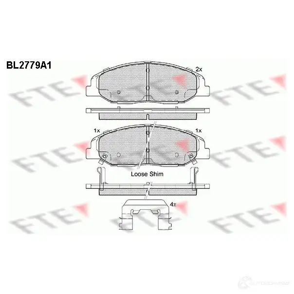 Тормозные колодки дисковые, комплект FTE BL2779A1 24938 605976 24 937 изображение 0