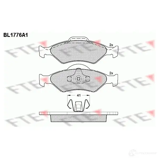 Тормозные колодки дисковые, комплект FTE 604831 BL1776A1 2320 0 23201 изображение 0