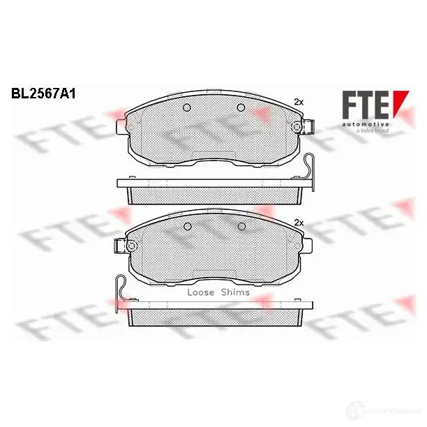 Тормозные колодки дисковые, комплект FTE BL2567A1 2428 0 24281 605741 изображение 0