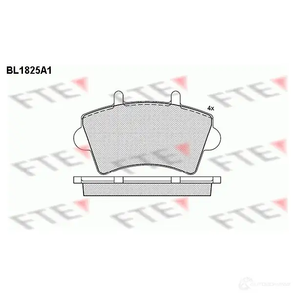 Тормозные колодки дисковые, комплект FTE BL1825A1 236 13 W8LD6S 604893 изображение 0