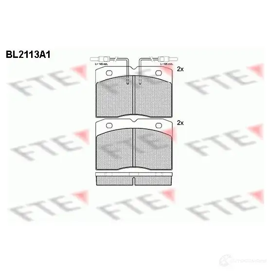 Тормозные колодки, комплект FTE 605235 21 048 bl2113a1 21049 изображение 0