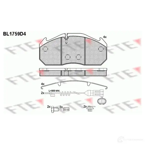 Тормозные колодки, комплект FTE WPTMTZG 29 030 bl1759d4 604802