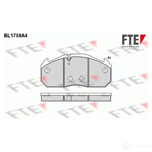 Тормозные колодки, комплект FTE 604799 29083 bl1759a4 2 9030