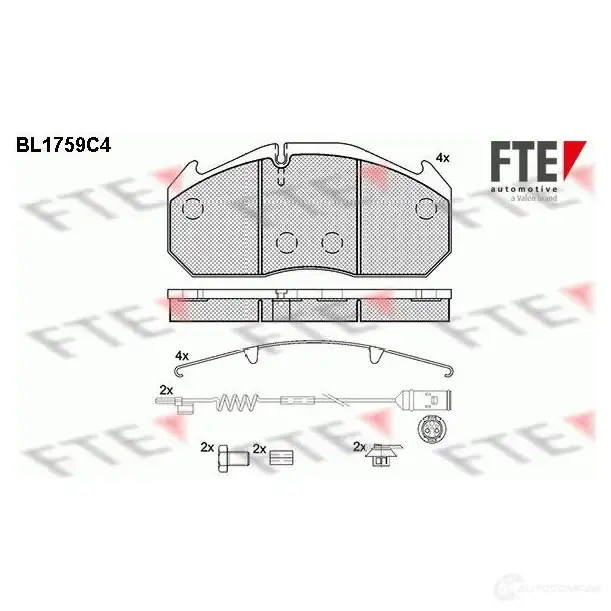 Тормозные колодки, комплект FTE 604801 290 30 bl1759c4 OW6ID