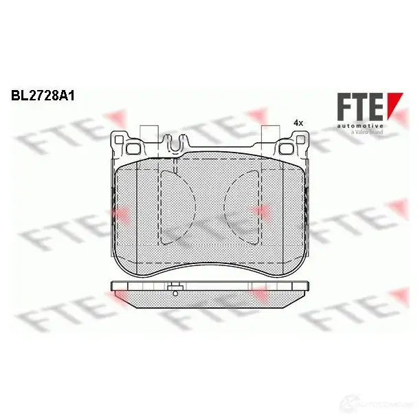 Тормозные колодки дисковые, комплект FTE BL2728A1 605918 D1688-8915 2 5706