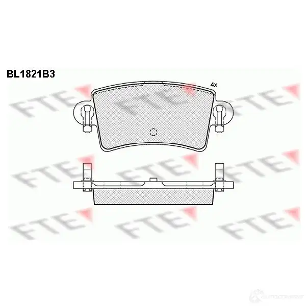 Тормозные колодки дисковые, комплект FTE 604889 D1205-8325 BL1821B3 2366 9
