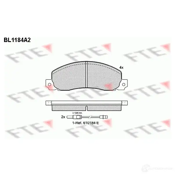Тормозные колодки, комплект FTE bl1184a2 20927 604217 209 26 изображение 0