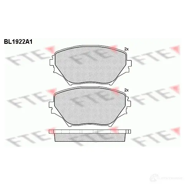 Тормозные колодки дисковые, комплект FTE 605025 BL1922A1 23586 2358 5 изображение 0