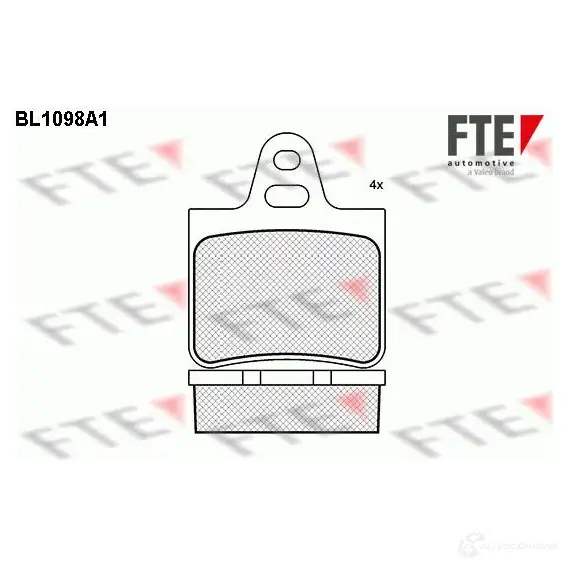Тормозные колодки, комплект FTE 2 0575 WMJRU bl1098a1 604137