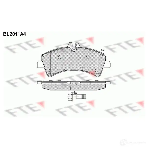 Тормозные колодки дисковые, комплект FTE BL2011A4 605141 2921 7 D1318-8432