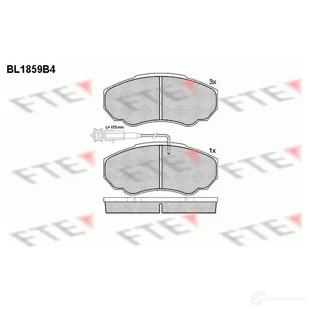 Тормозные колодки дисковые, комплект FTE 604939 23917 23 859 BL1859B4