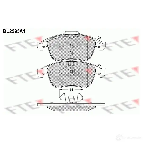 Тормозные колодки дисковые, комплект FTE 605771 24826 BL2595A1 247 10