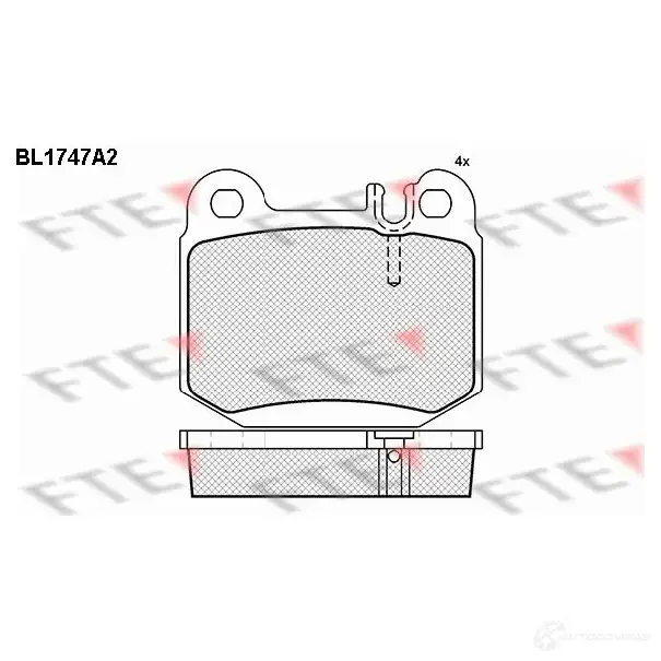 Тормозные колодки дисковые, комплект FTE BL1747A2 D874-7749 2315 7 604772