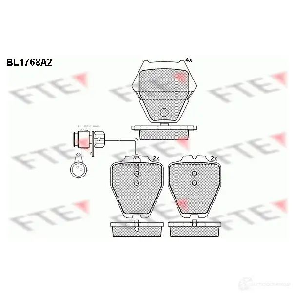 Тормозные колодки, комплект FTE 604820 23 118 bl1768a2 23119 изображение 0